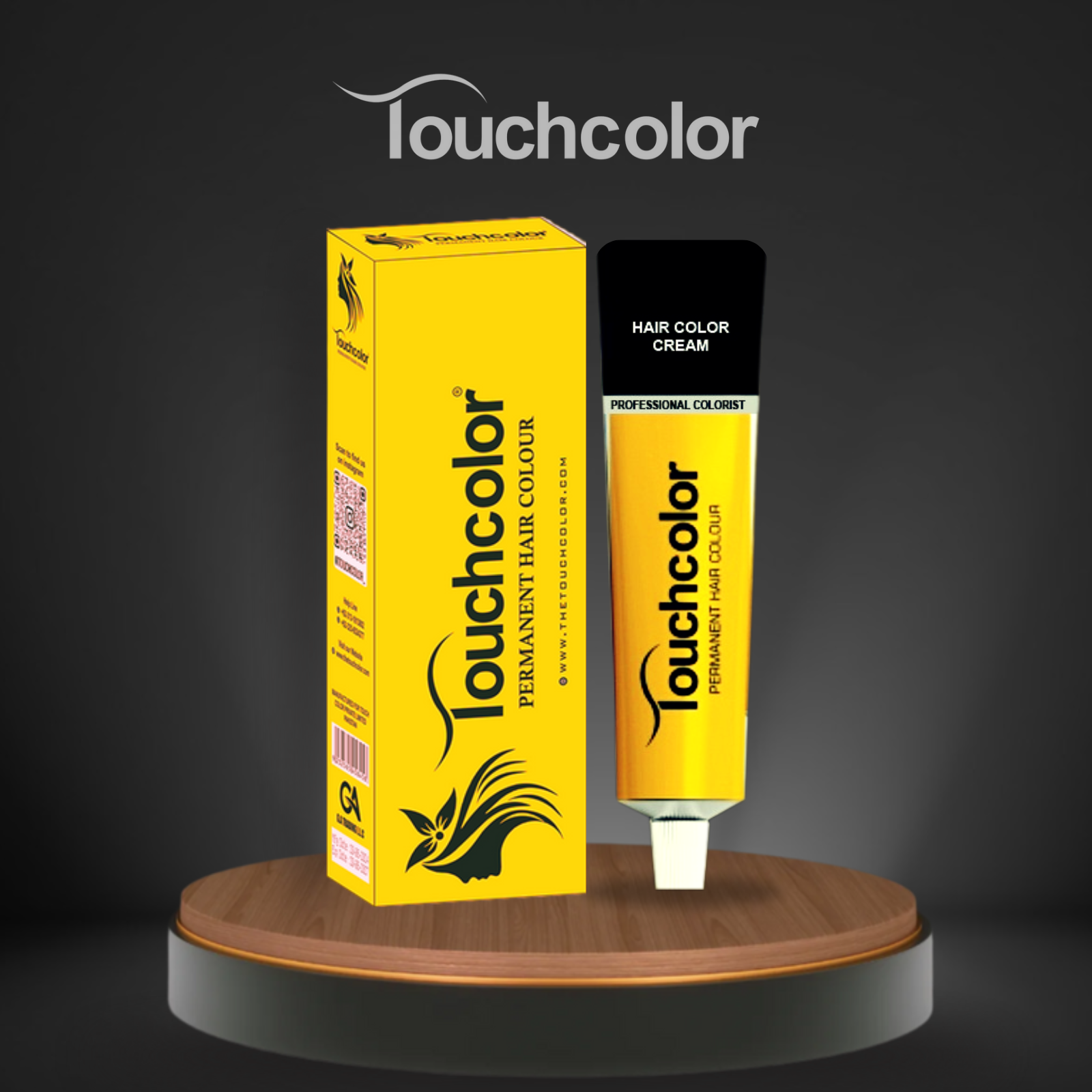 Touchcolor Premium Single Tube Hair Color – Ammonia-Free, Grey Coverage & Nourishing Formula - My Store