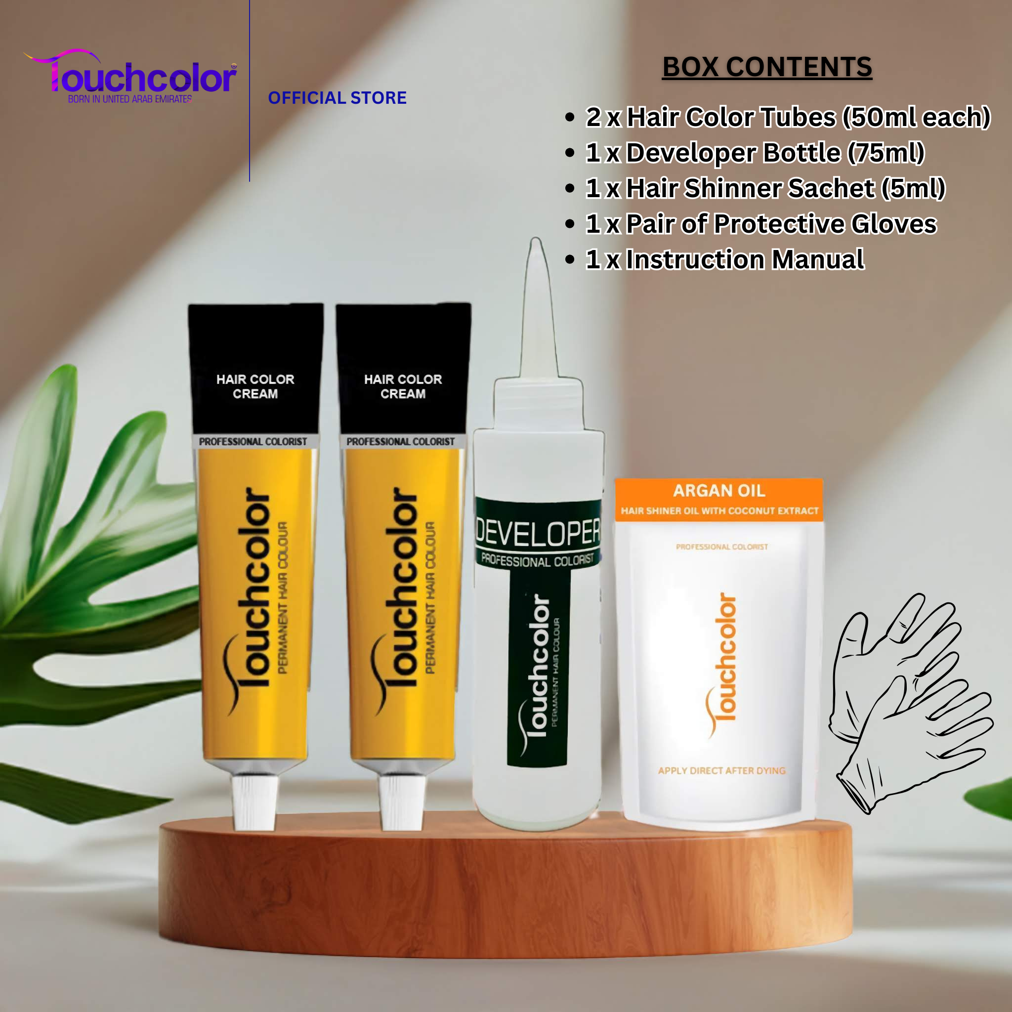 Touchcolor 5.3 Light Golden Brown Hair Color Kit – Ammonia-Free, 100% Grey Coverage, Long-Lasting